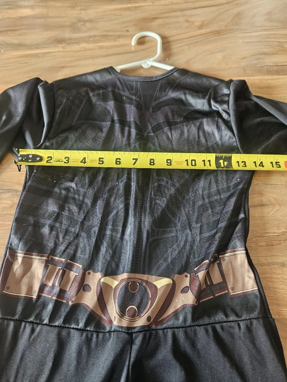 Black Batman Kids Jumpsuit with Cape -Costume Medium
